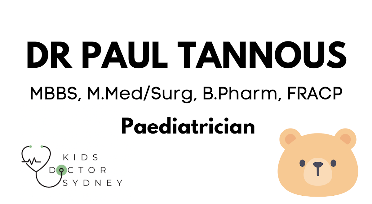 Pediatrician in Sydney -- Dr Paul Tannous - Kids Doctor Sydney
